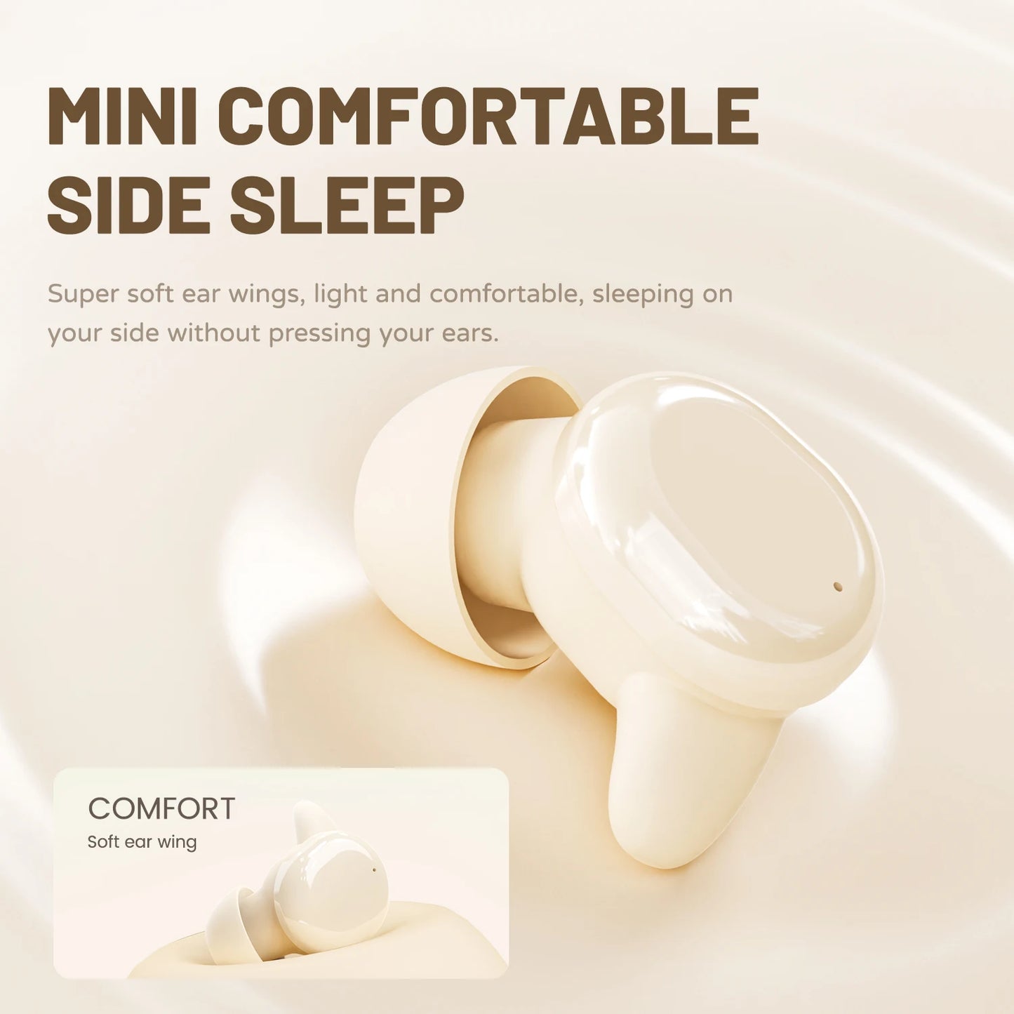 Shuke Sk49 Bluetooth Wireless Sleep Earbuds Noise Canceling With Case