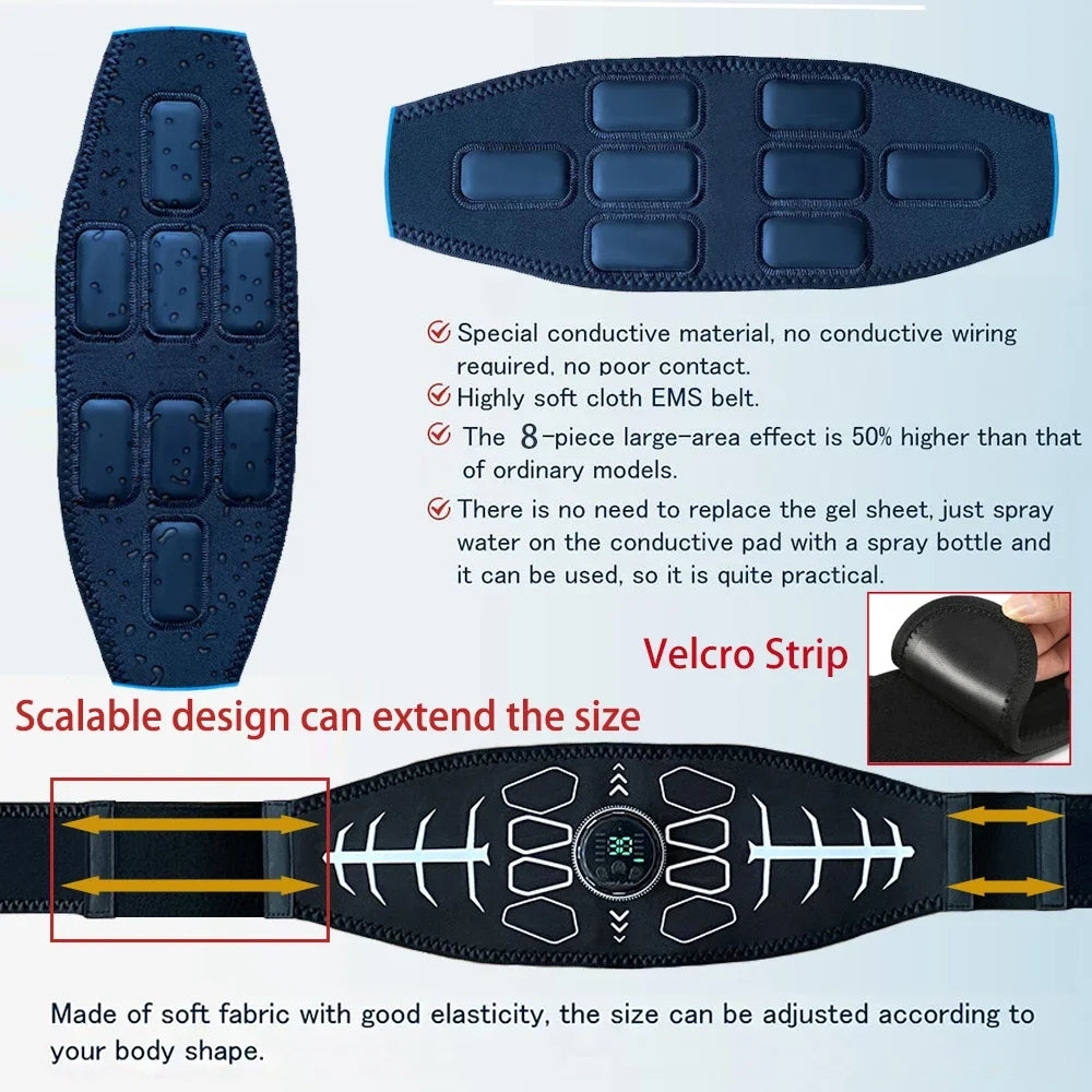 EMS Muscle Stimulator Abs Trainer Belt For Abdominal Toning