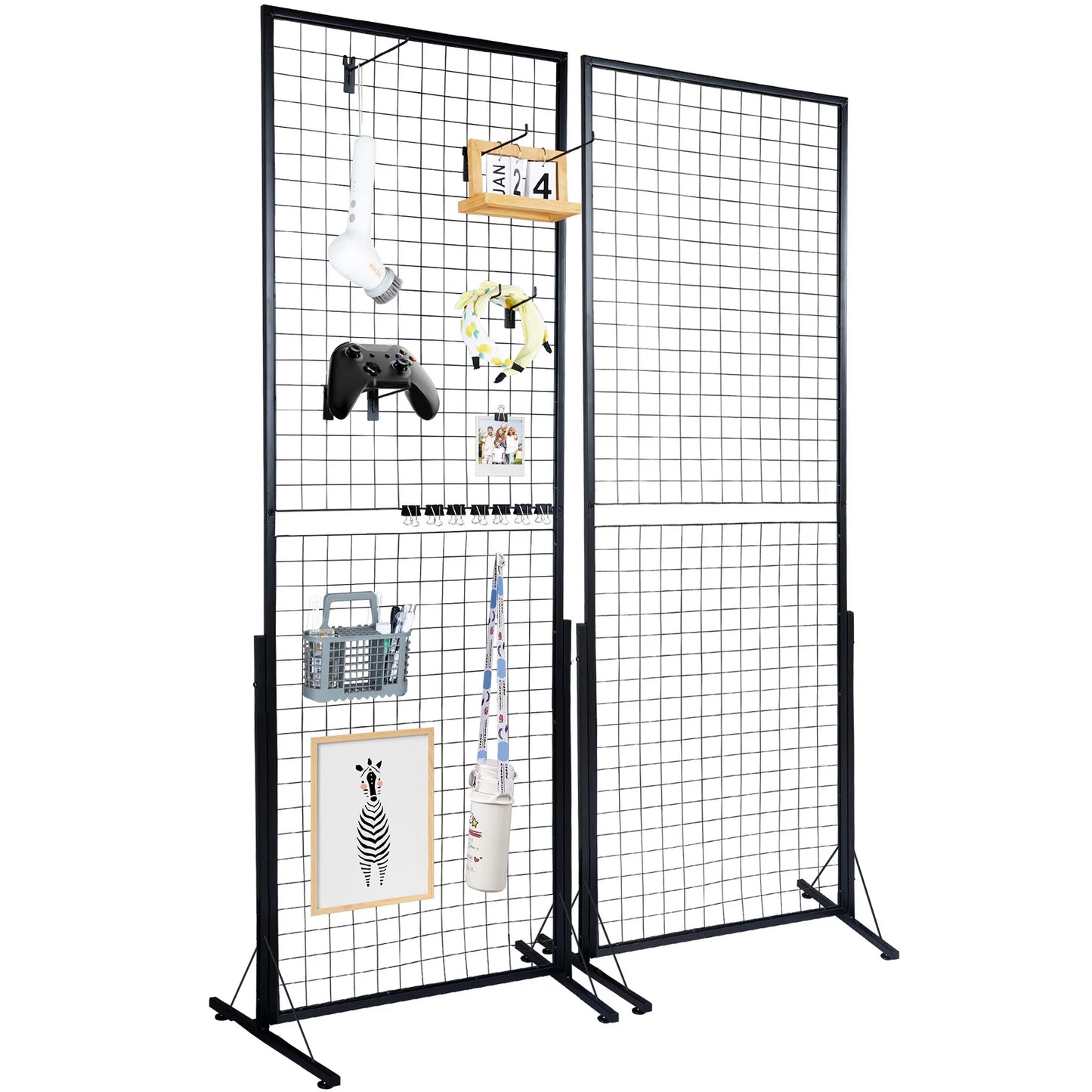 SucceBuy Grid Wall Panels Double Sided Wire Gridwall Display Racks