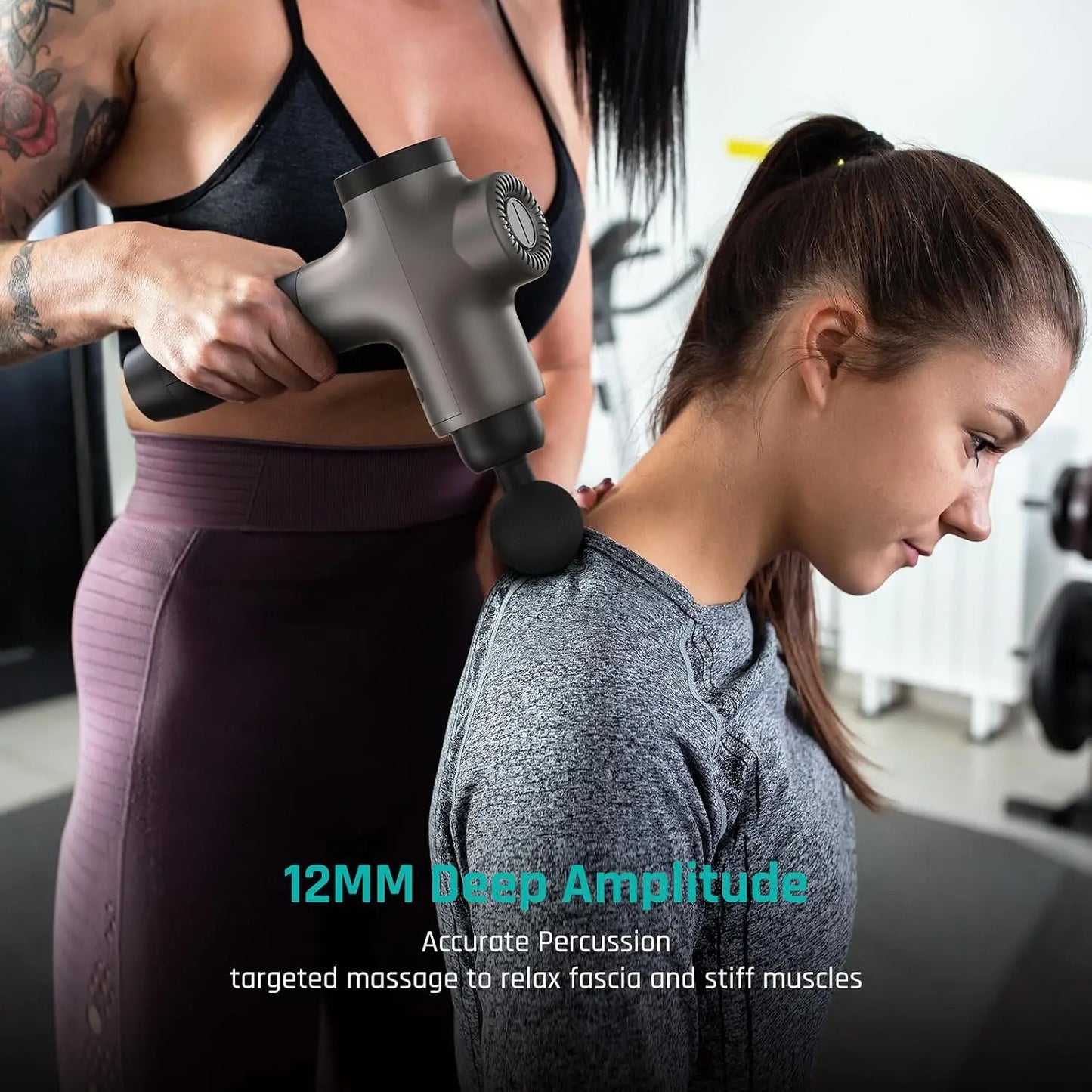 Massage Gun Deep Tissue Athletes 53 Lb Force 7 Heads