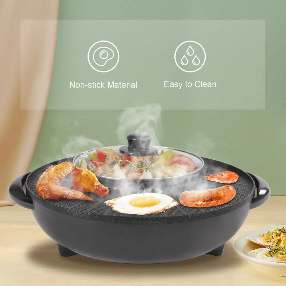 Circular Edition Electric Hot Pot Grill for Indoor Parties