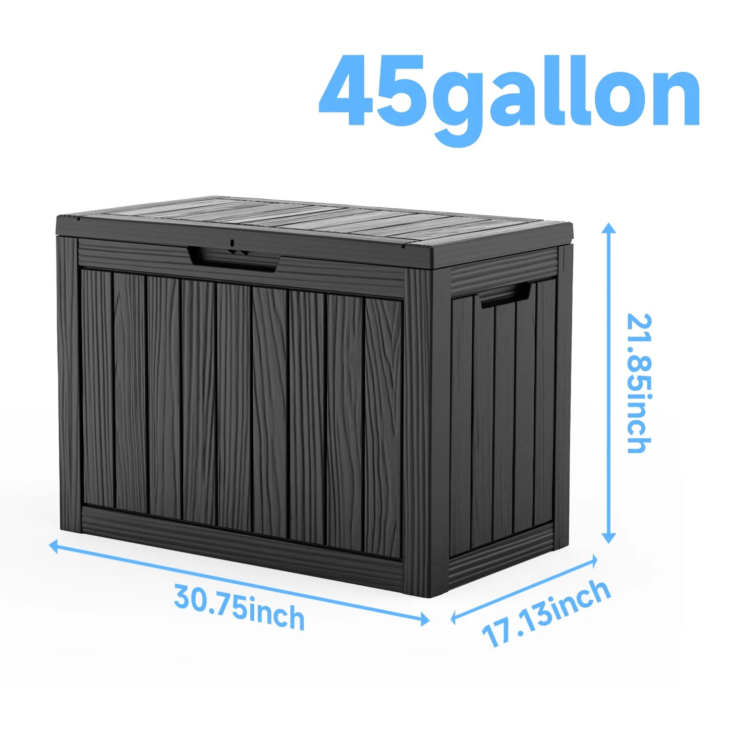 Lockable Outdoor Resin Deck Storage Box For Patio Use