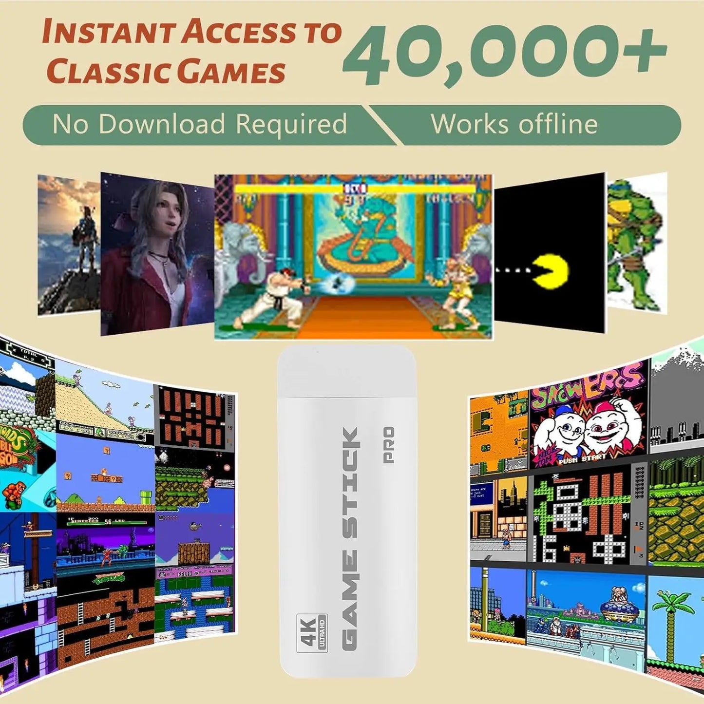 Retro Gaming Console Pro Forty Thousand Titles And 23 Emulators
