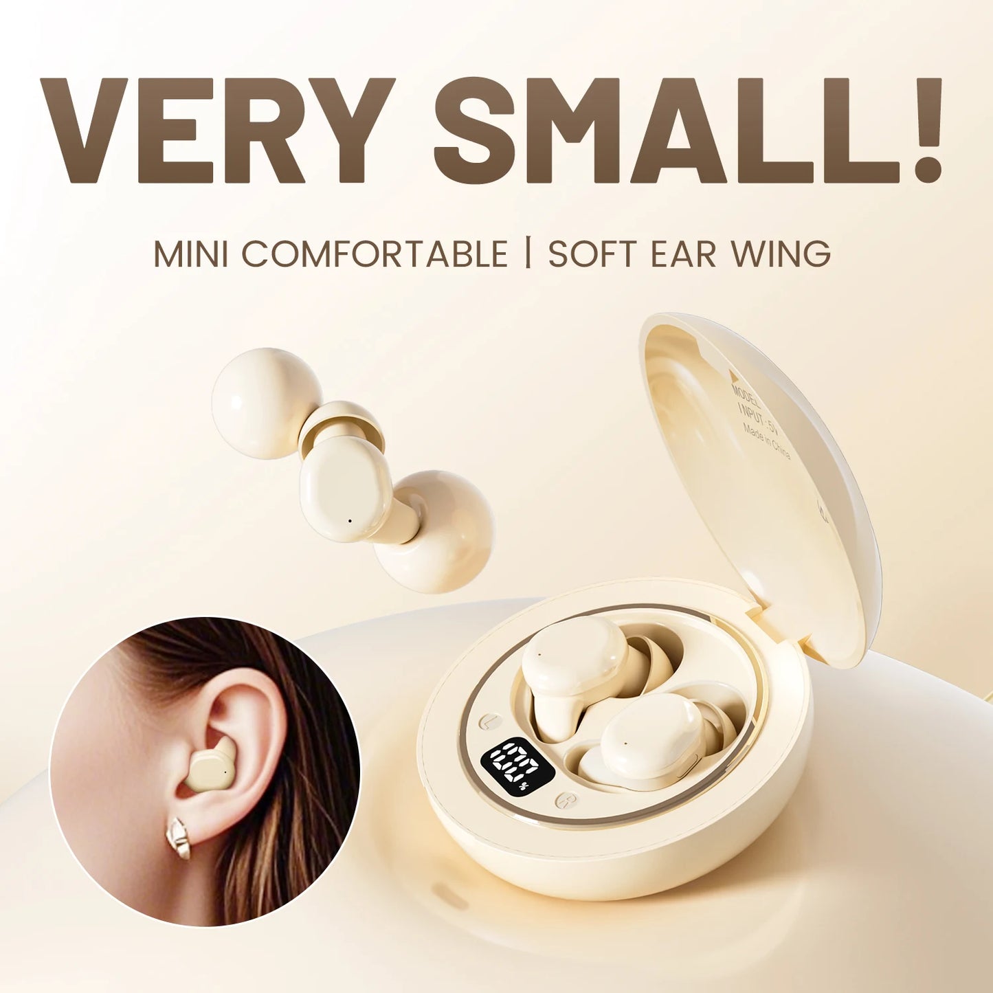 Shuke Sk49 Bluetooth Wireless Sleep Earbuds Noise Canceling With Case