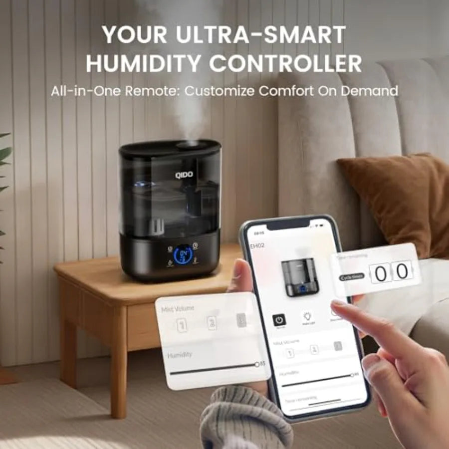 Smart Humidifier For Bedroom With Essential Oil Diffuser