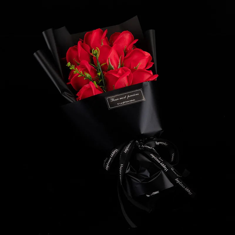 Soap Flower Rose Bouquet Artificial Flowers For Weddings And Gift