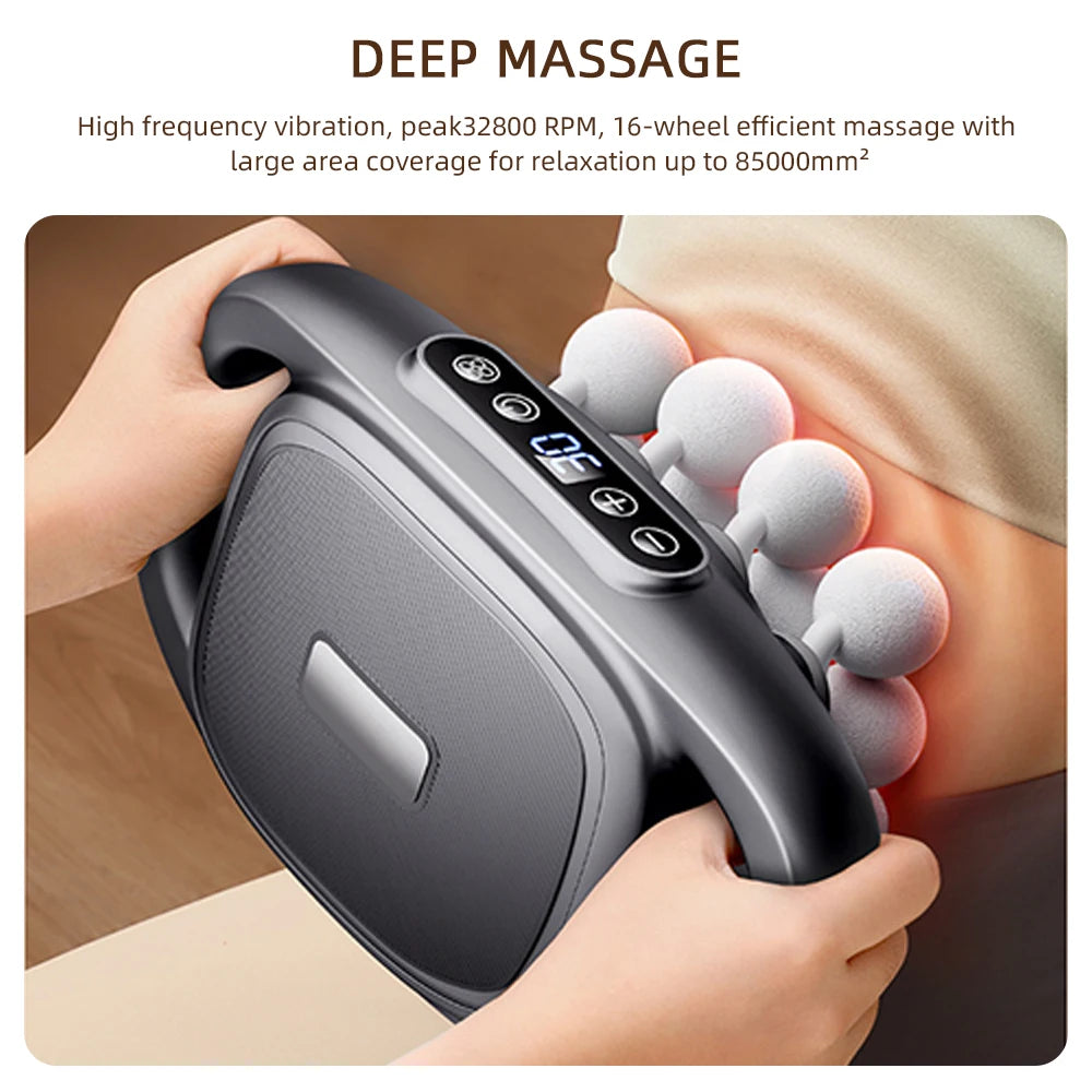 Foreverlily 16-Head Fascia Gun High Frequency Body Massage Massager