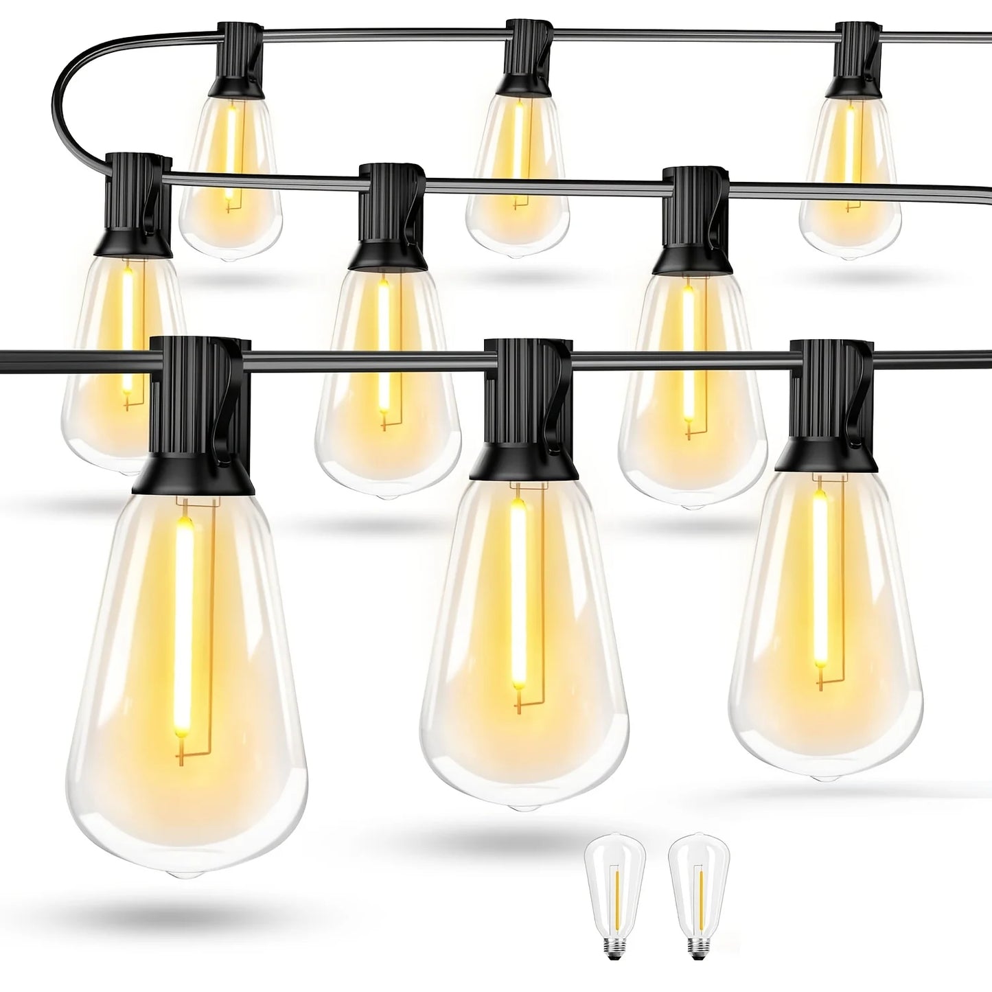 Bhony LED Outdoor String Lights ST38 Waterproof Patio Balcony 2700K