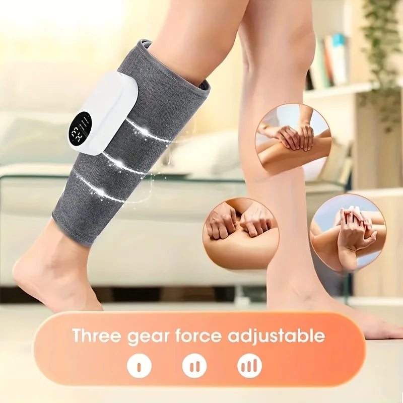 Cordless 3-In-1 Calf Massager Wrap With Kneading Vibration