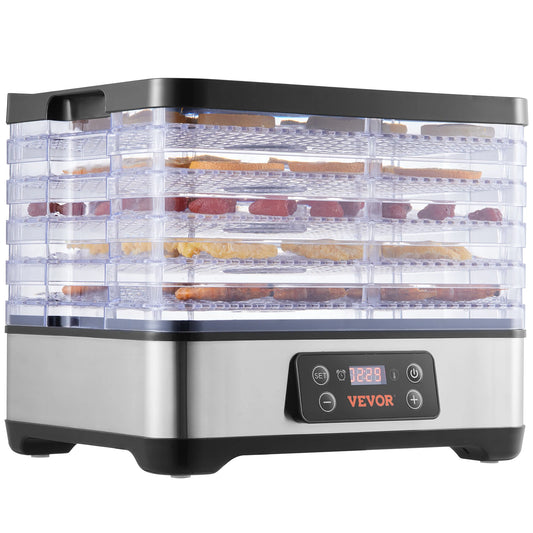 VEVOR Stainless Steel Food Dehydrator 300W with Digital Timer