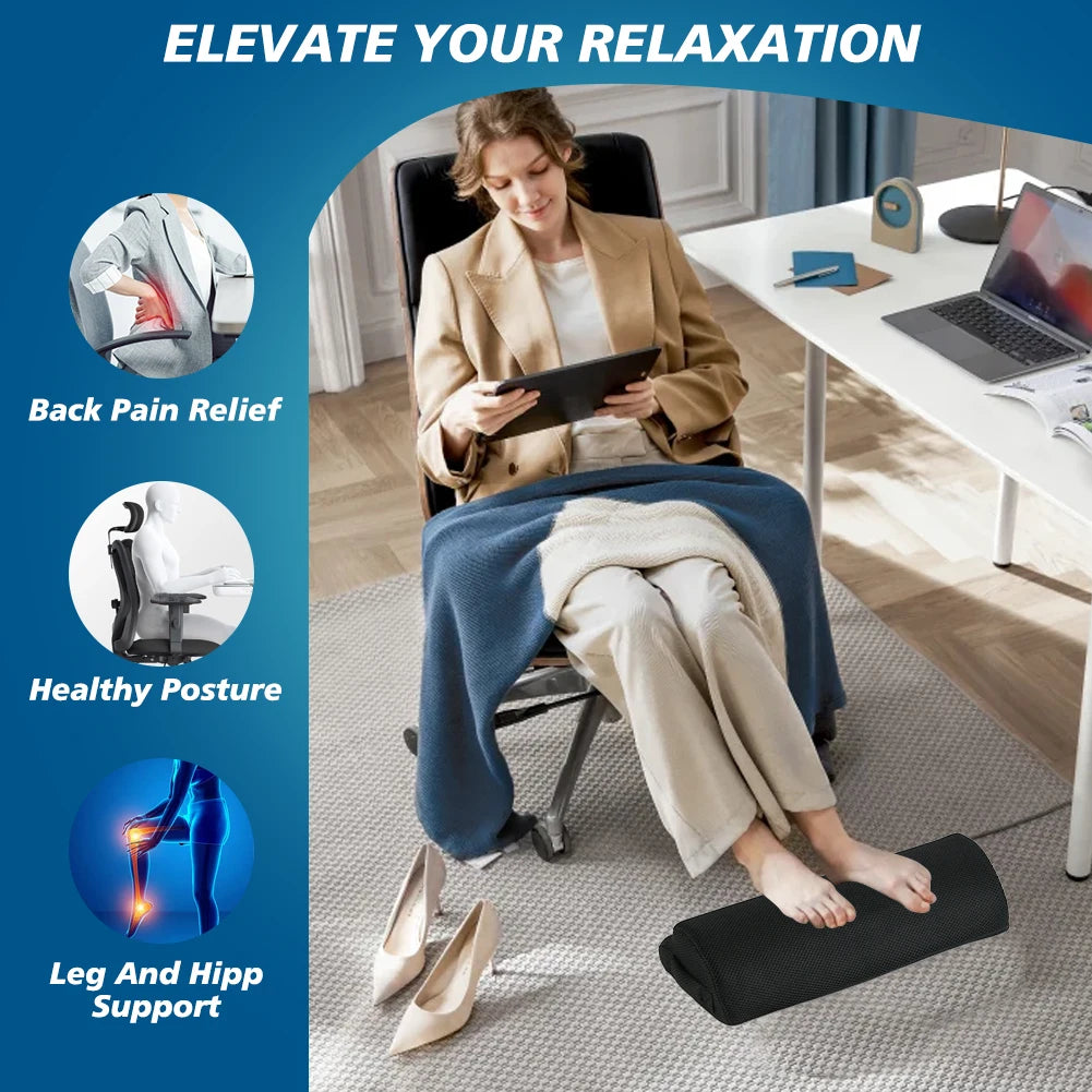Memory Foam Office Foot Stool Under Desk Footrest For Gaming