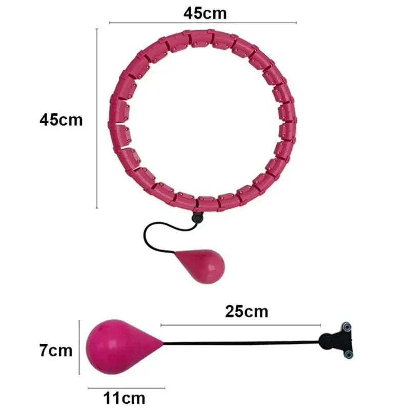 Smart Weighted Hula Hoop With 24 Detachable Links For Adults
