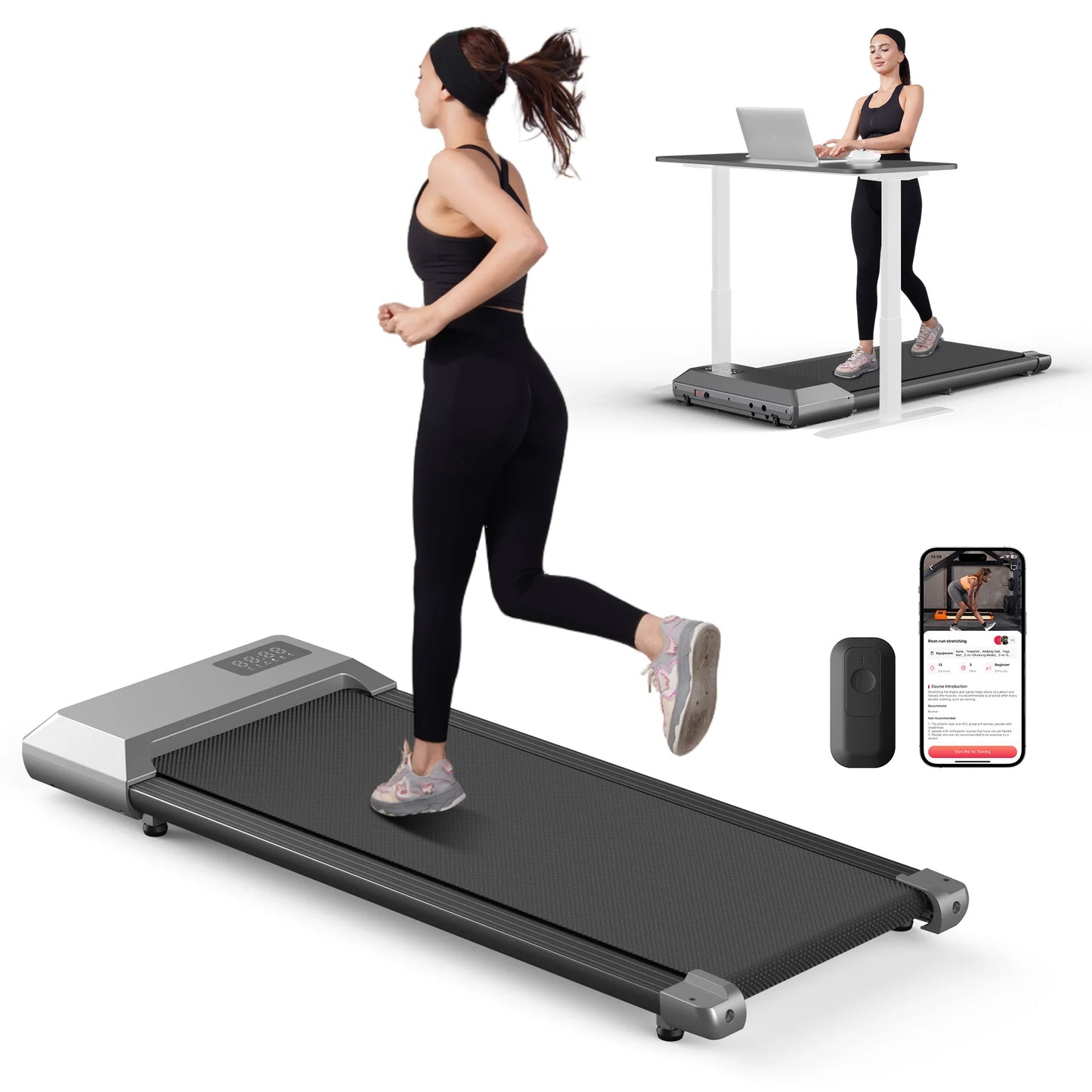Superun 2in1 Treadmill 2.5HP Home Walking Running Machine