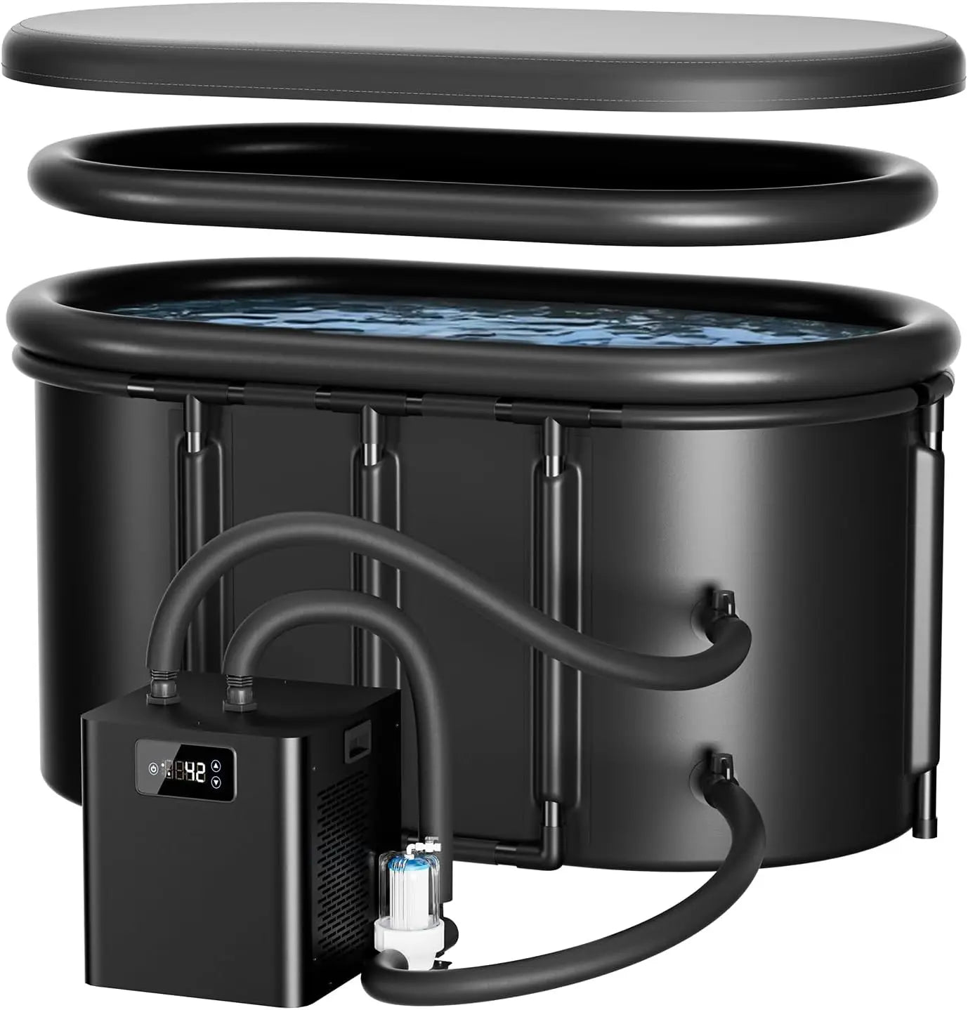 Ice Bath Chiller Cold Plunge Tub Kit 1.3 HP With External Filter Pump