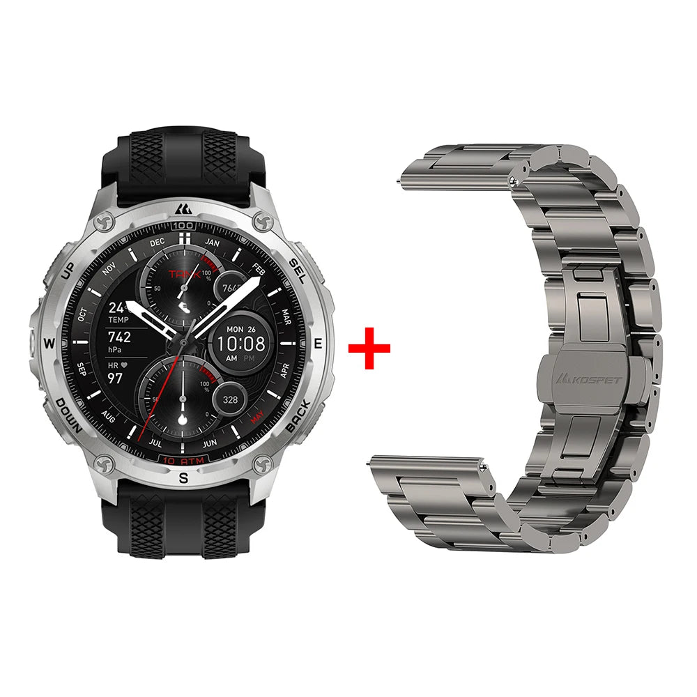 KOSPET Tank T4 Smartwatch With GPS And Heart Rate Tracking