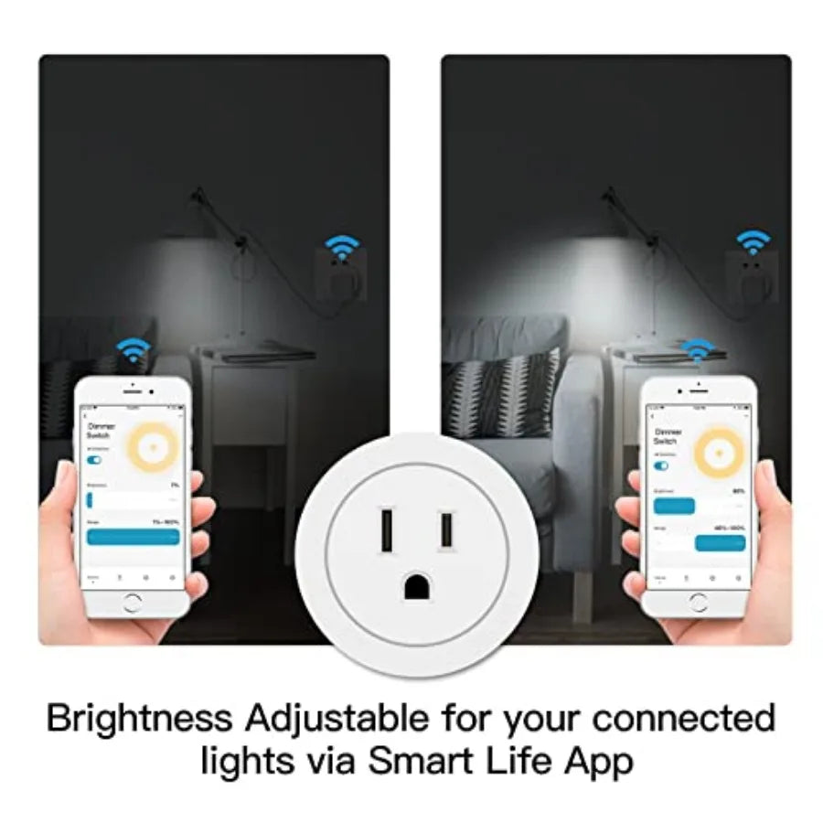 Smart WiFi Power Dimmer Plug With Alexa Remote Control