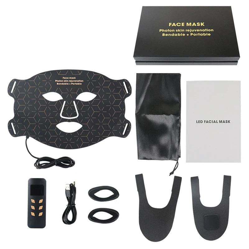 Portable LED Red Light Therapy Face Mask For Anti Aging