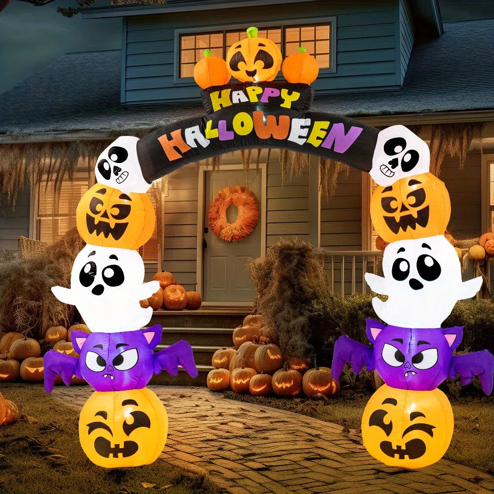 Joyfy Halloween Inflatable Pumpkin Archway Led Outdoor Yard Decor