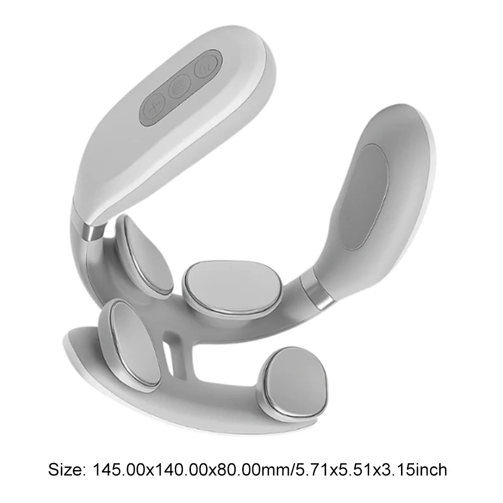 Portable Four Heads Back Massager USB Rechargeable Instrument