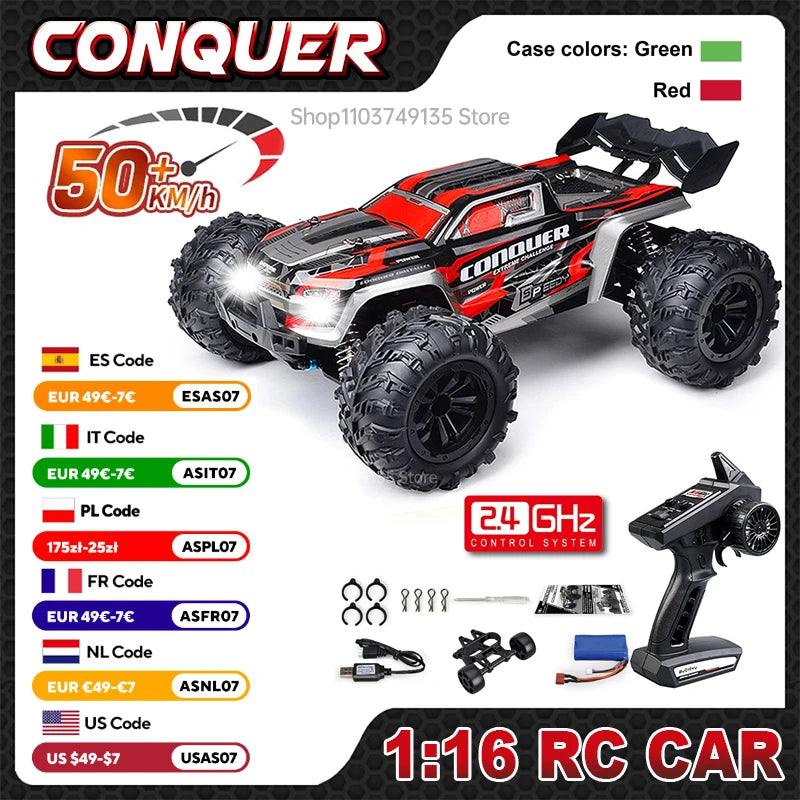 WLtoys 1:16 Scale Off Road Monster Truck RC Car 4WD