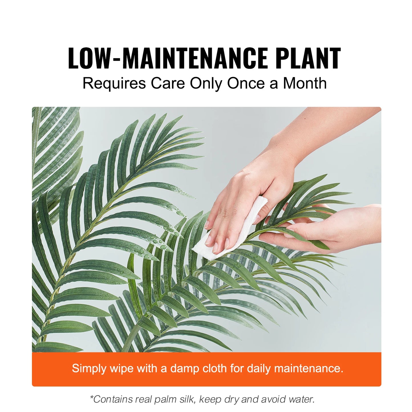 SucceBuy Artificial Palm Tree Faux Plant With Anti Tip Stability For Home