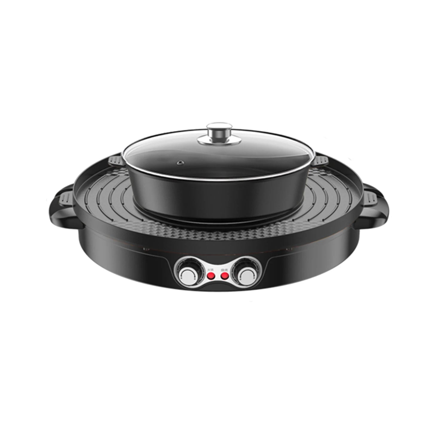 Electric 2-In-1 Grill And Hot Pot Appliance 110V US Plug