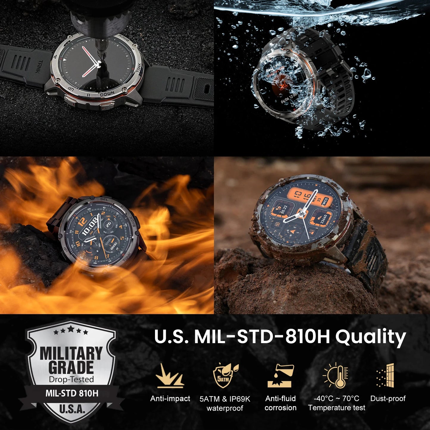 KOSPET TANK T3 Ultra GPS Smart Watch Bluetooth Calling