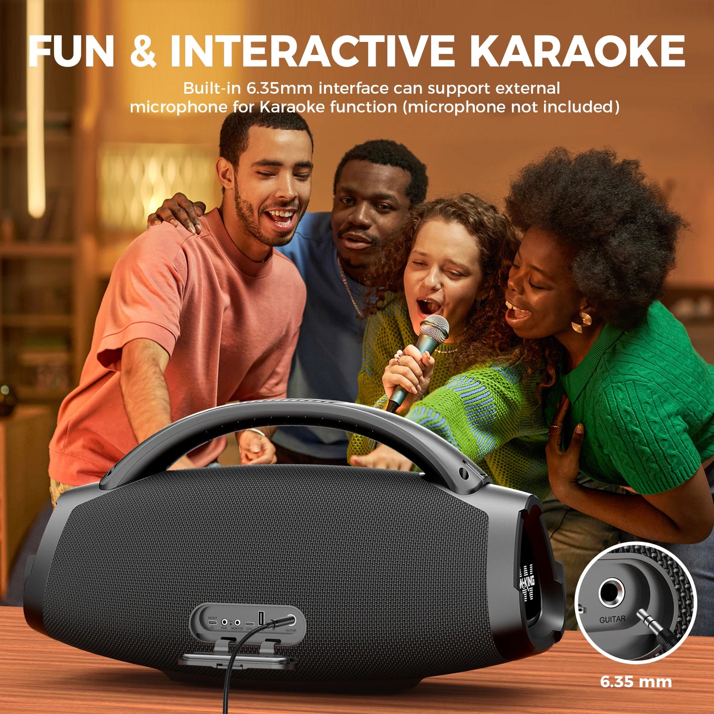 W-King X20 200W RMS Portable Bluetooth Speaker IPX7 Waterproof