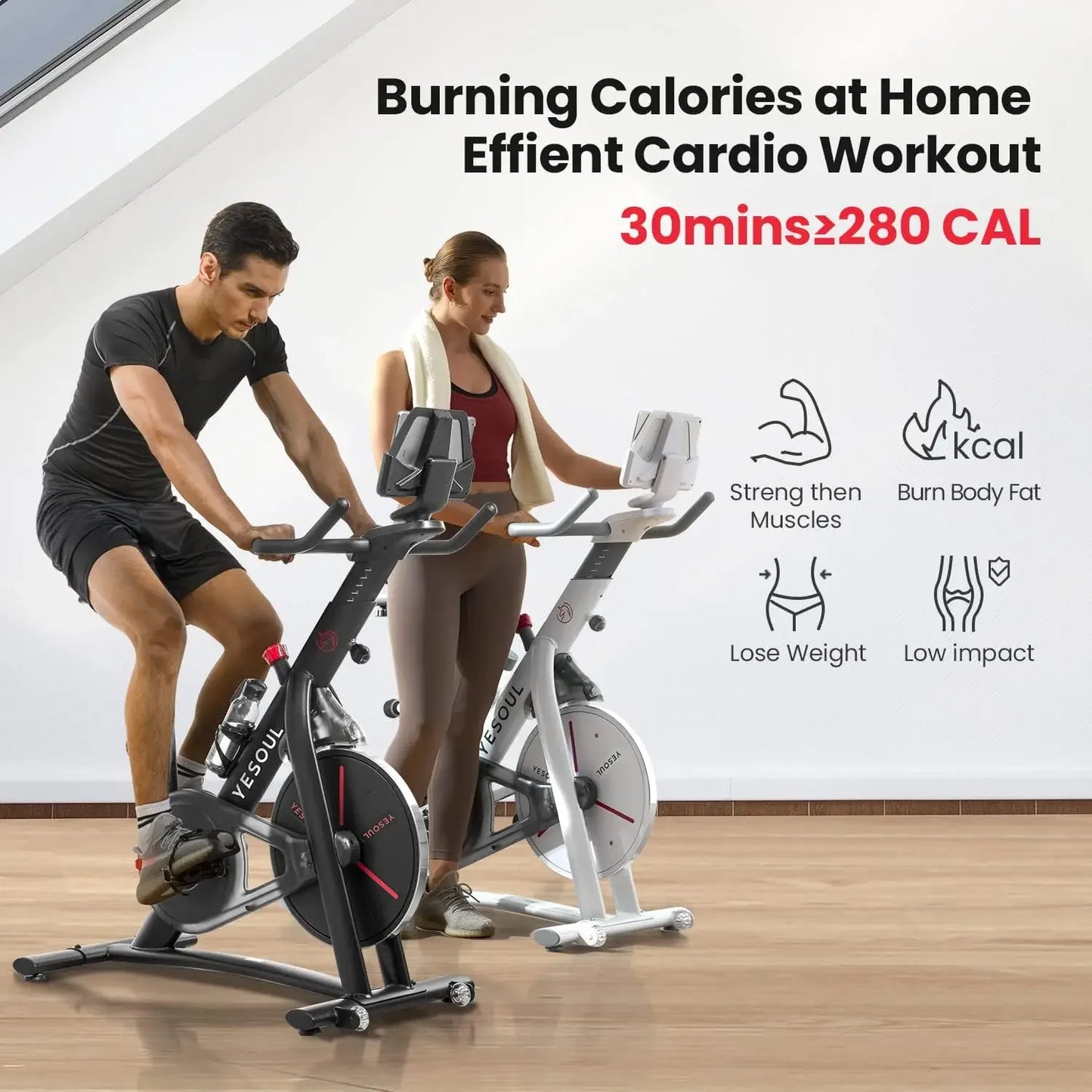 S3 Magnetic Resistance Indoor Exercise Bike For Home Use