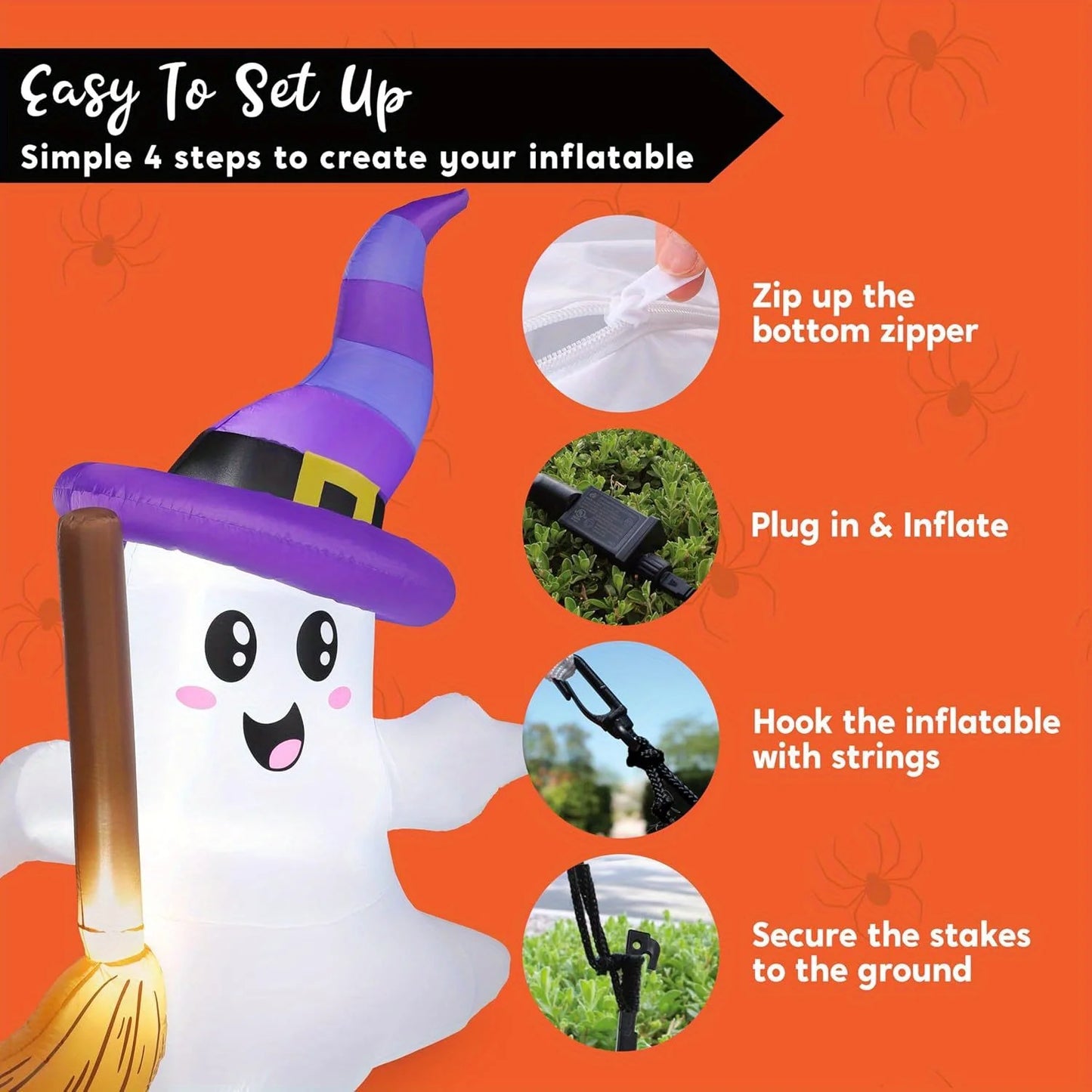 Halloween Led Inflatable Ghost Outdoor Yard Decoration