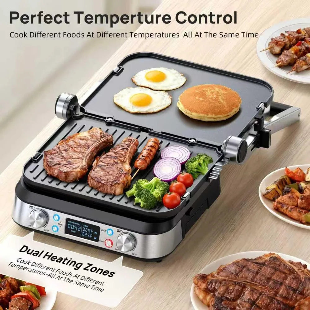 XMSJ 6 In 1 Griddle And Indoor Grill Smokeless Pancake