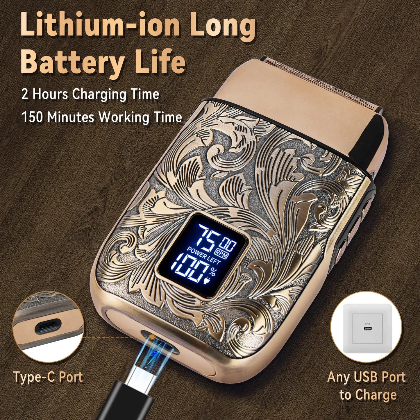 Ufree Electric Foil Shaver For Men With LCD Display