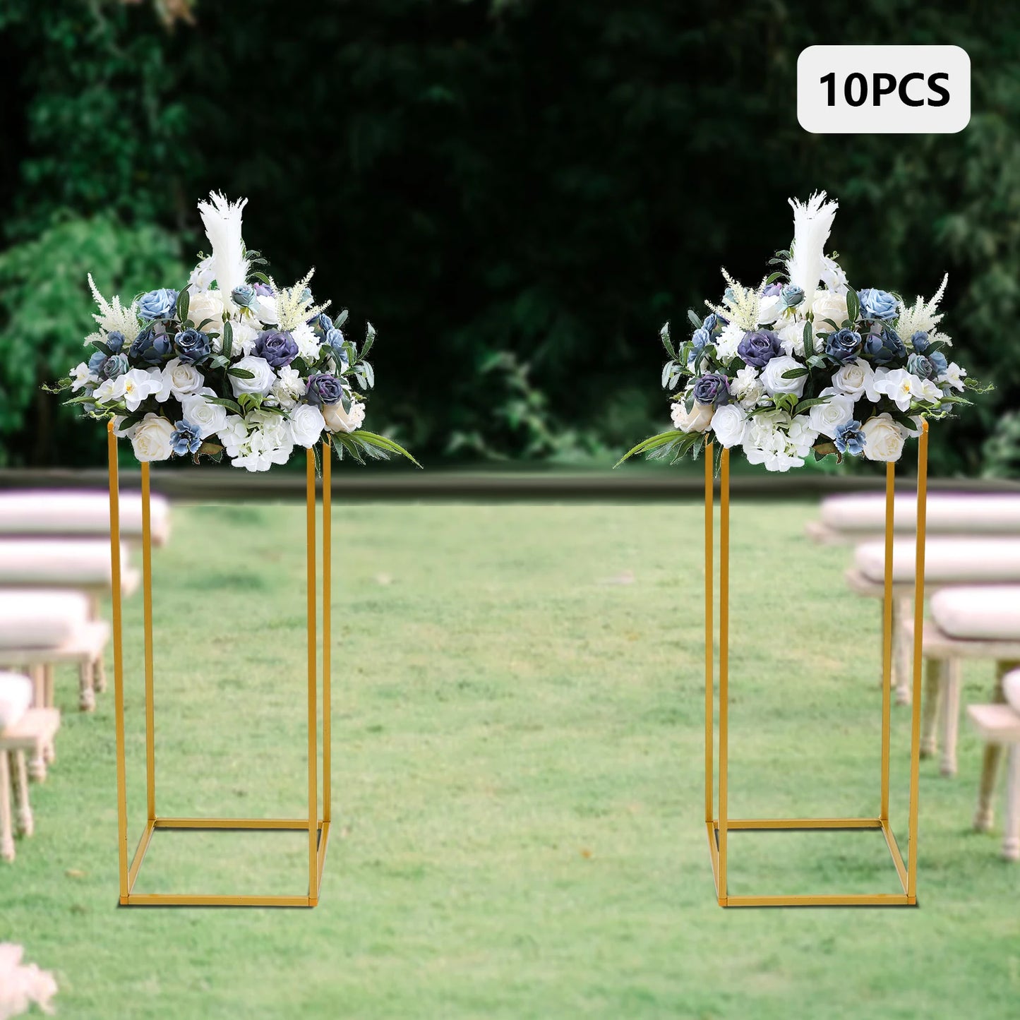 10 Piece Metal Flower Rack Set For Wedding And Events