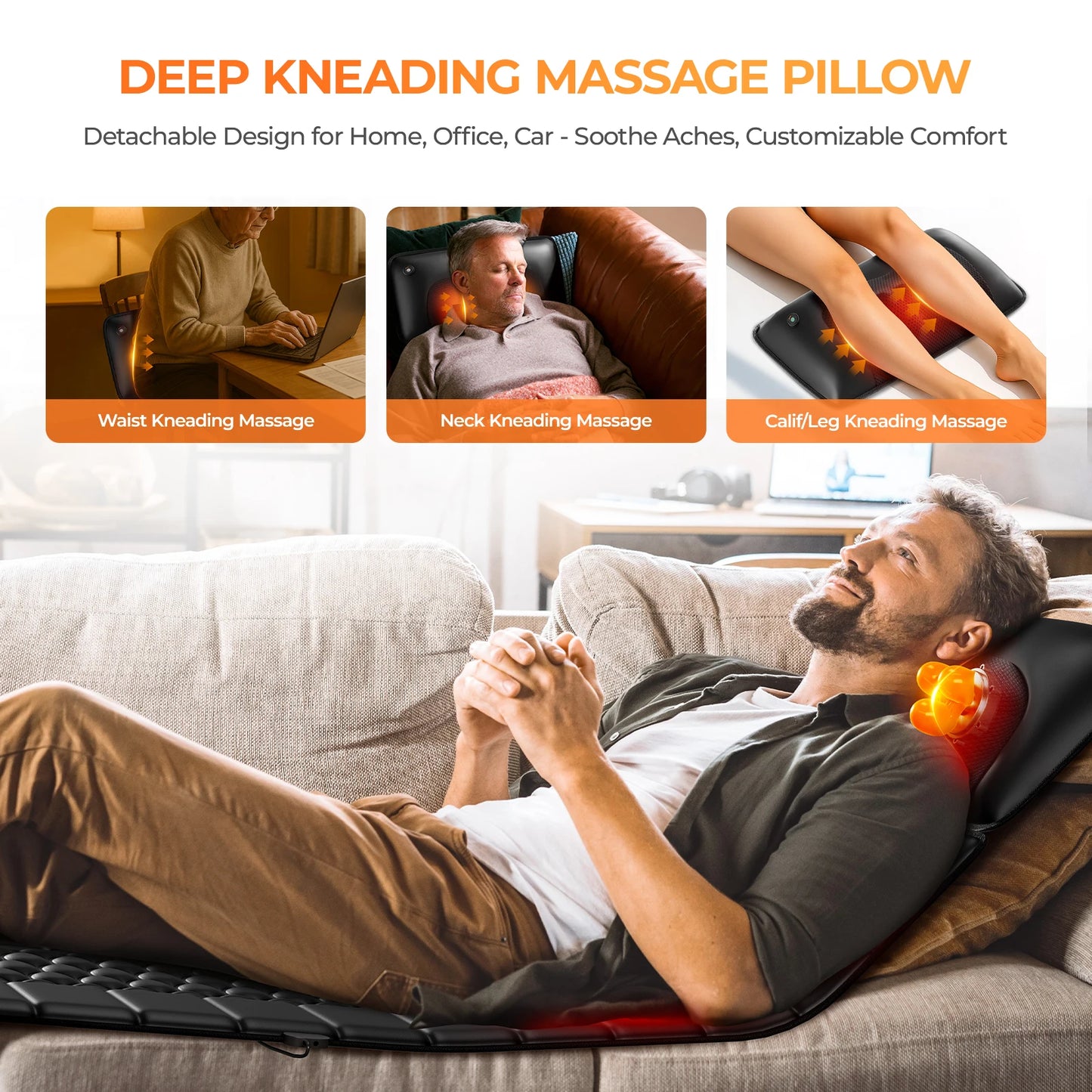 HIMOUTA Shiatsu Massage Mat With Heat and 9 Intensity Levels