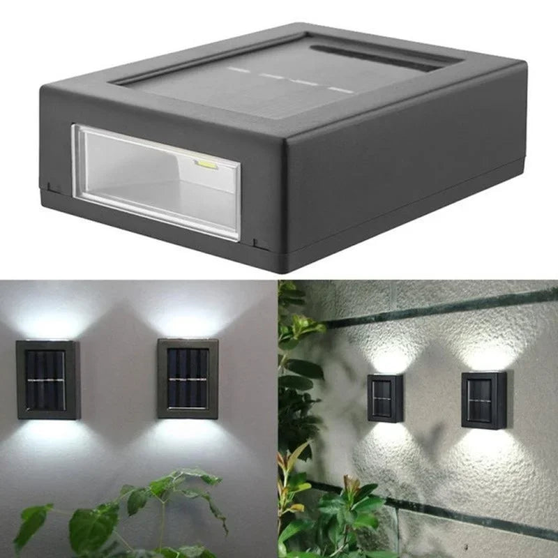 AlliLit Solar Wall Light Waterproof Outdoor LED Garden Lamp