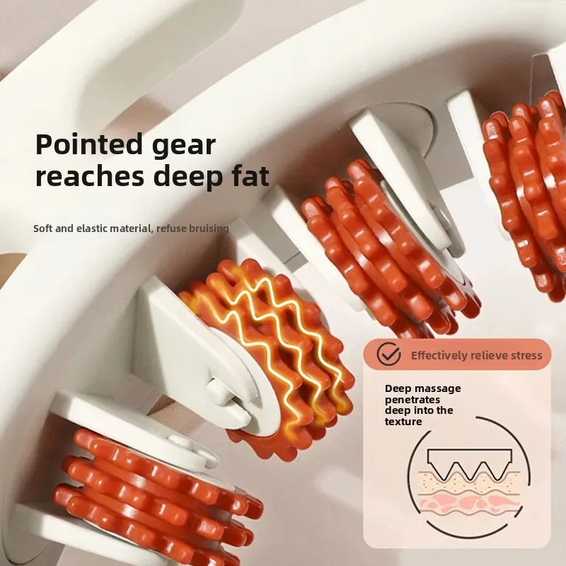 Multi-Function Full Body Ring Leg Massager Roller With Detachable Handles