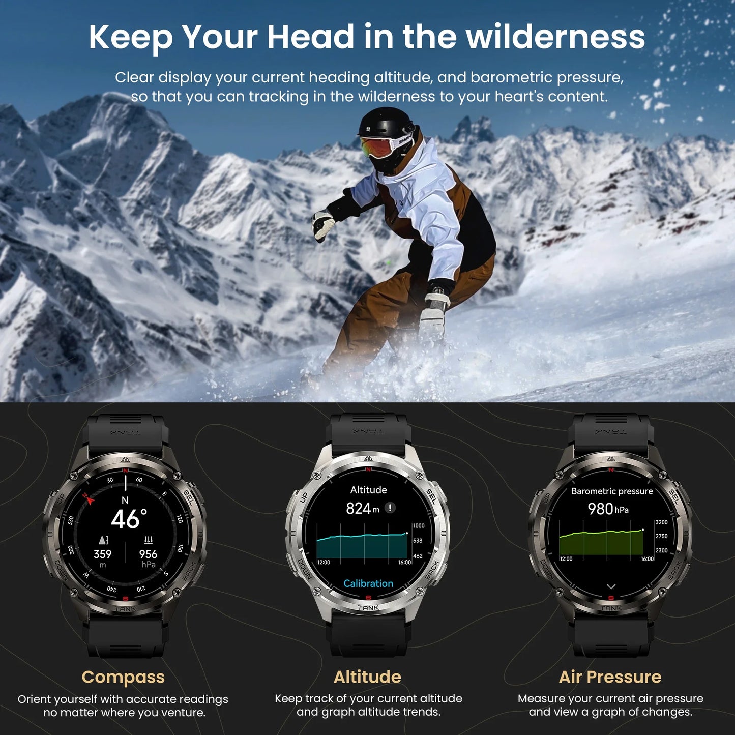 KOSPET TANK T3 Ultra GPS Smart Watch Bluetooth Calling