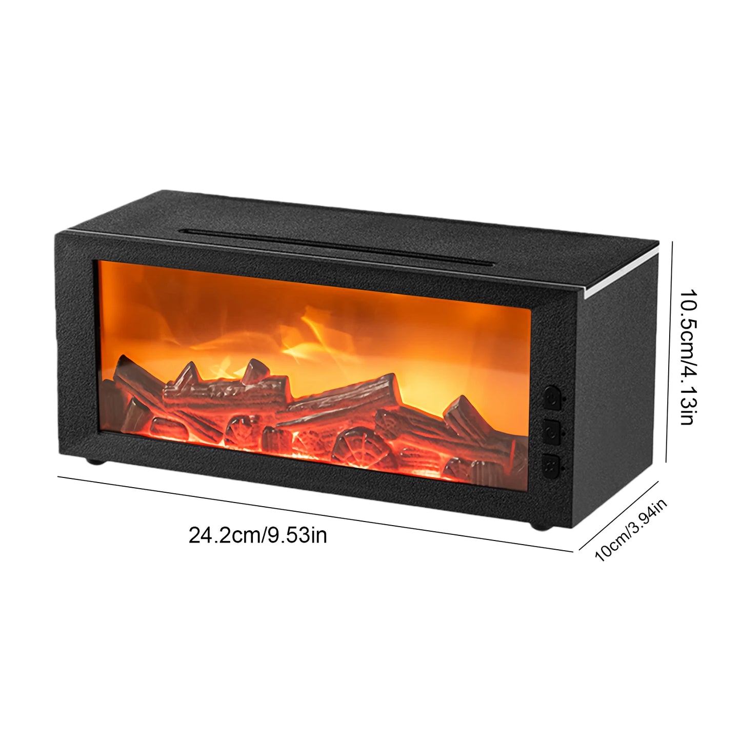 Fireplace Flame Air Diffuser Humidifier With Timer And Aroma