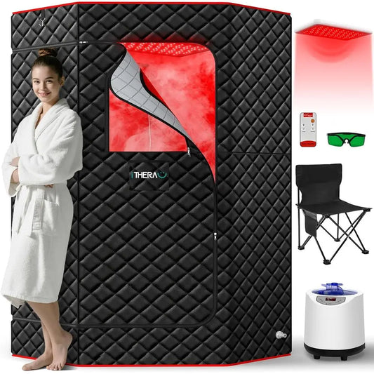 XL Infrared Sauna Box With 660nm 850nm Red Light Therapy