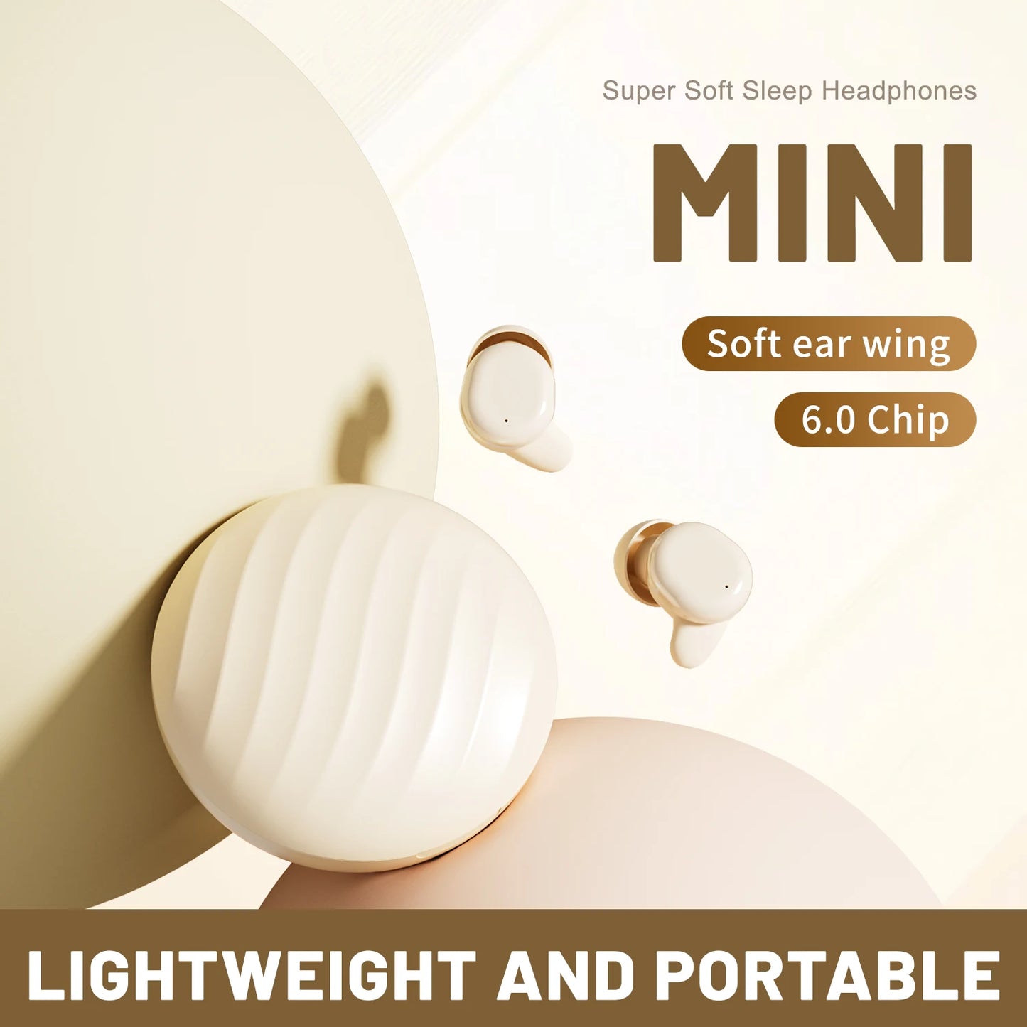 Shuke Sk49 Bluetooth Wireless Sleep Earbuds Noise Canceling With Case