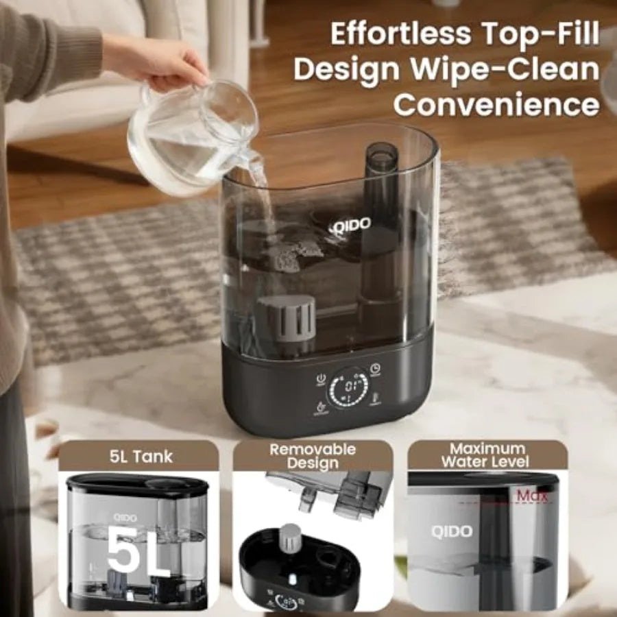 Smart Humidifier For Bedroom With Essential Oil Diffuser