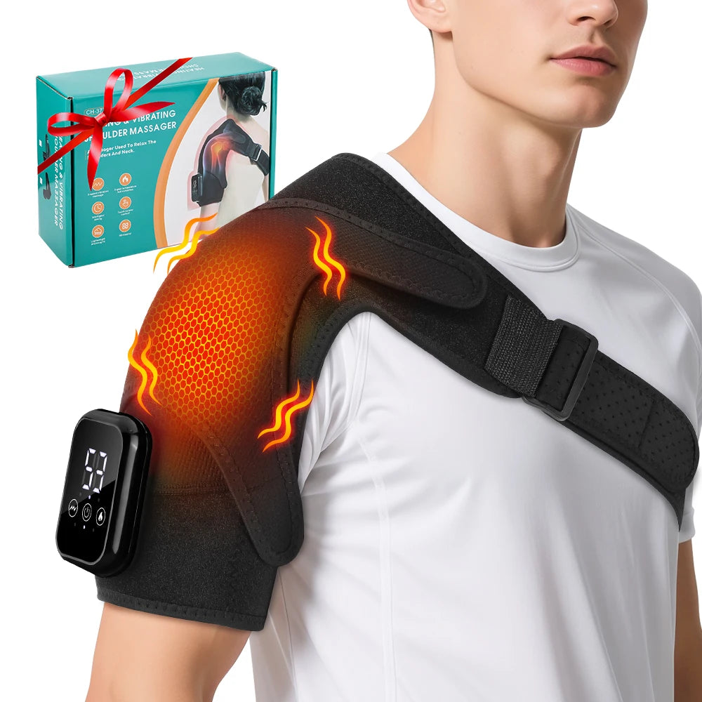 Hailicare Electric Heating Shoulder Brace Vibration Massage