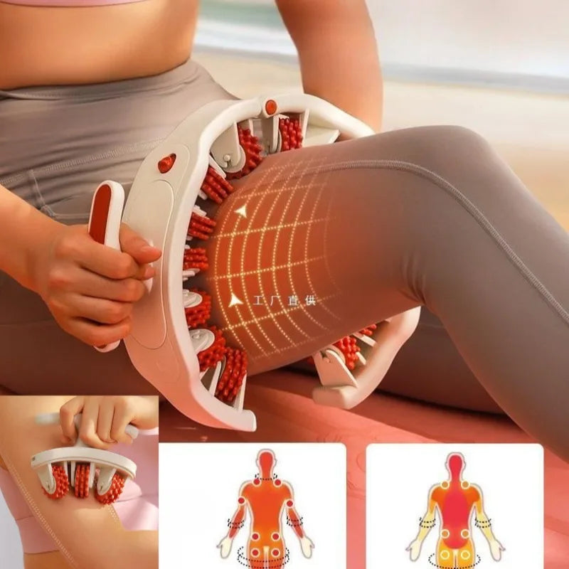 Multi-Function Full Body Ring Leg Massager Roller With Detachable Handles
