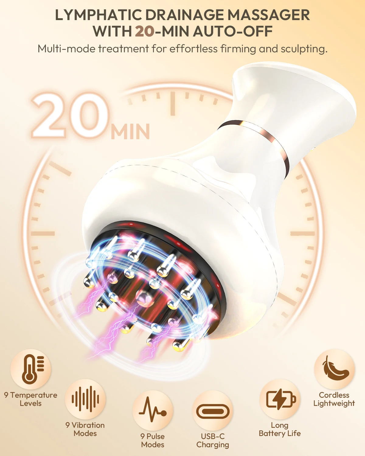 Lymphatic Drainage Massager For Body Sculpting Massage Tool
