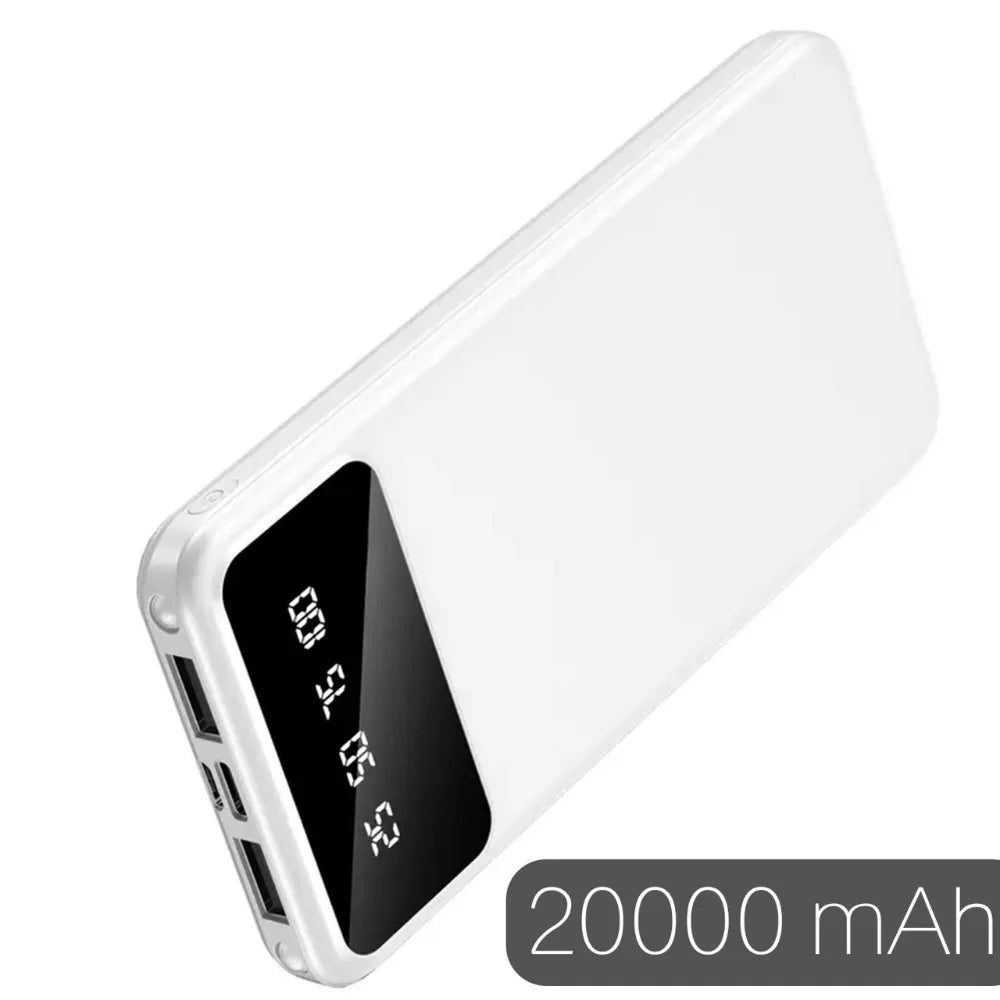 20000mAh Dual USB Power Bank With LED Display Type-C And Micro Inputs