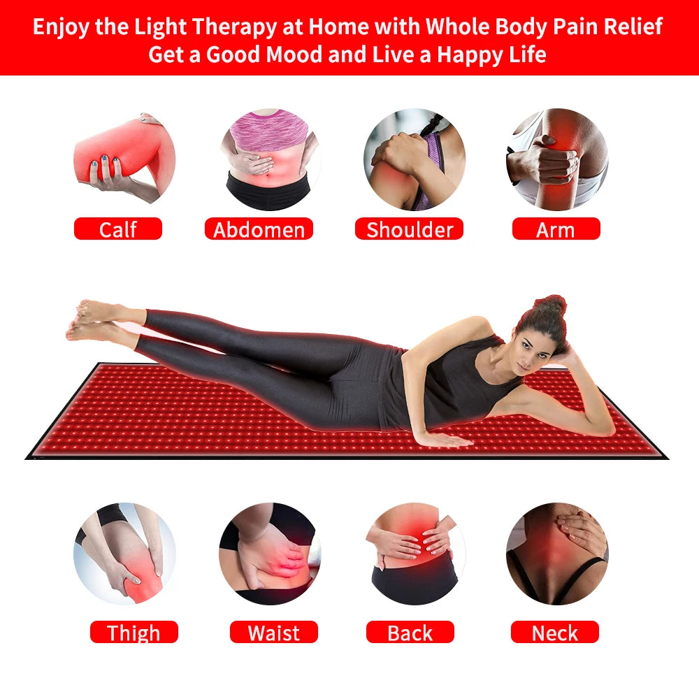 Red Light Therapy Body Mat With 945 LEDs 660nm 850nm