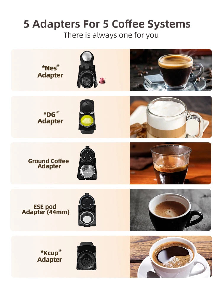 HiBREW 5 In 1 Capsule Coffee Machine For Dolce Gusto