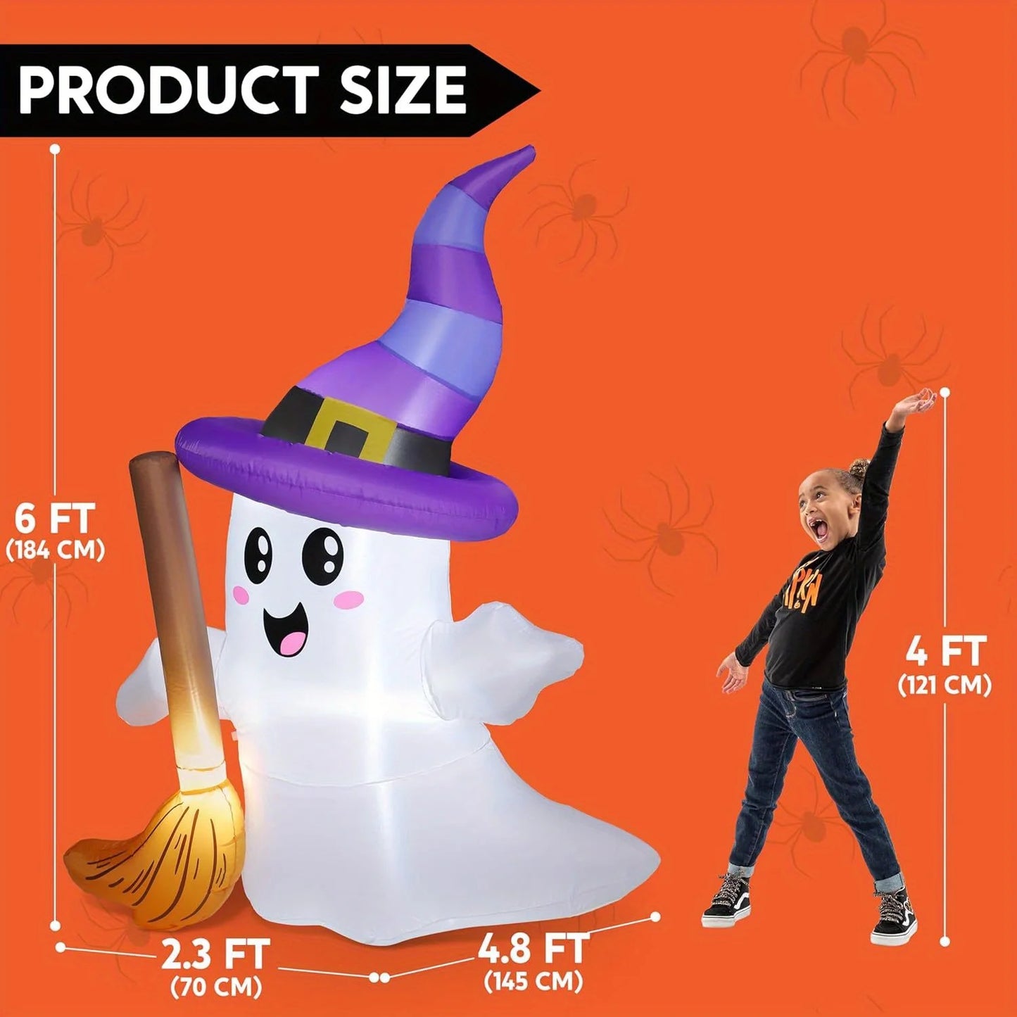 Halloween Led Inflatable Ghost Outdoor Yard Decoration