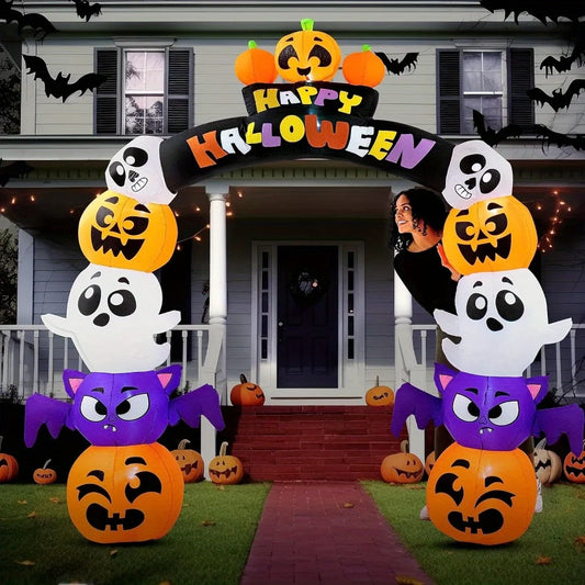 Joyfy Halloween Inflatable Pumpkin Archway Led Outdoor Yard Decor