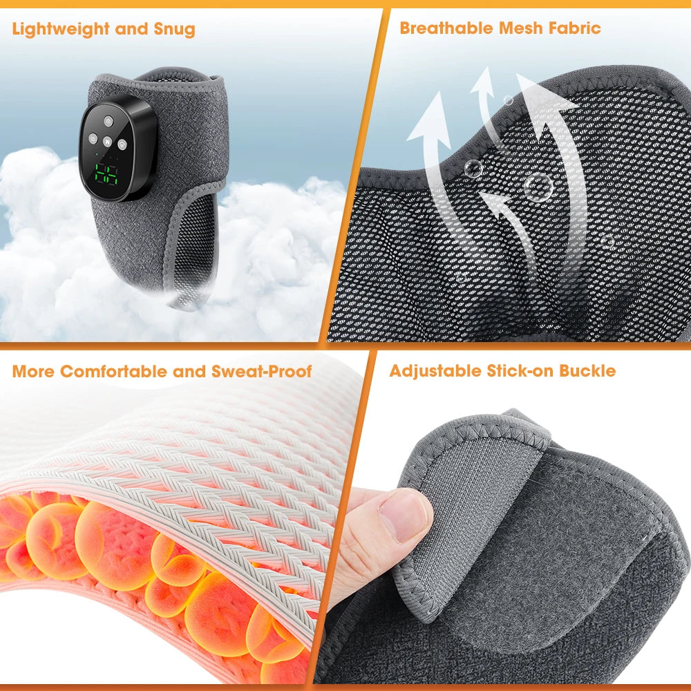 PASTSKY Cordless Heated Ankle Brace Massager With Four Heat Settings